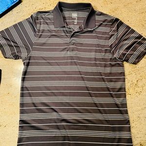 Men’s shirt sleeved 👕 gray with white stripes-Med